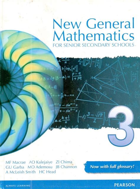 Pearson Nigeria New General Mathematics For Ss School Student Book 3