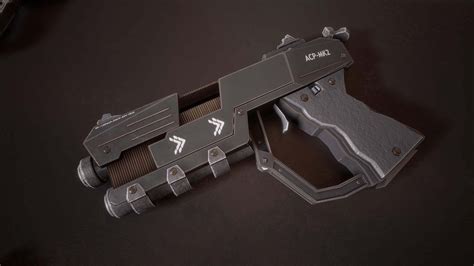 Sci Fi Futuristic Combat Pistol 3d Model By Magtechnologies