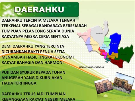 Sebenarnya, setiap orang dapat mencapai kejayaan. Pejabat Daerah dan Tanah Melaka Tengah : Lagu Daerah ...