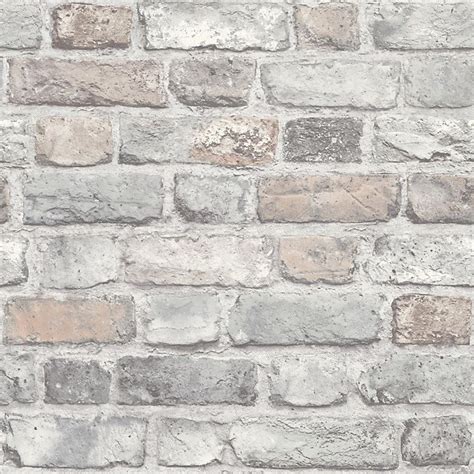 Give Your Home A Natural Rustic Feel With This Grey Vintage Brick Print