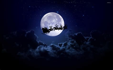 Christmas Night Sky Wallpaper