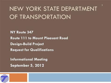 Ppt New York State Department Of Transportation Powerpoint