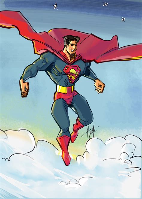 Superman Fan Art Print 12 X 16 In Rolled Hughdidit