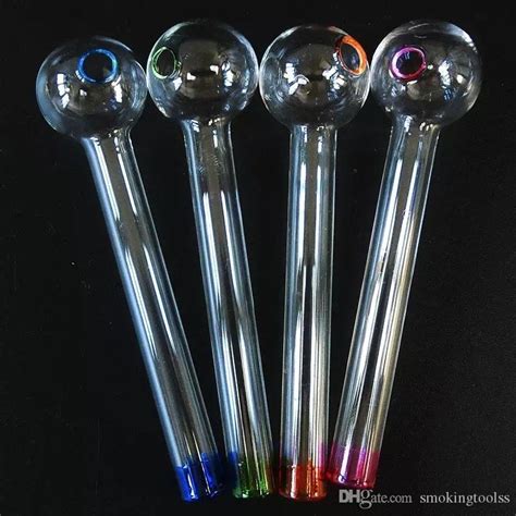 In Stock Small Glass Pipe Colorful Glass Smoking Pipes Pyrex Oil Burner Hand Pipes Tobacco Smoke