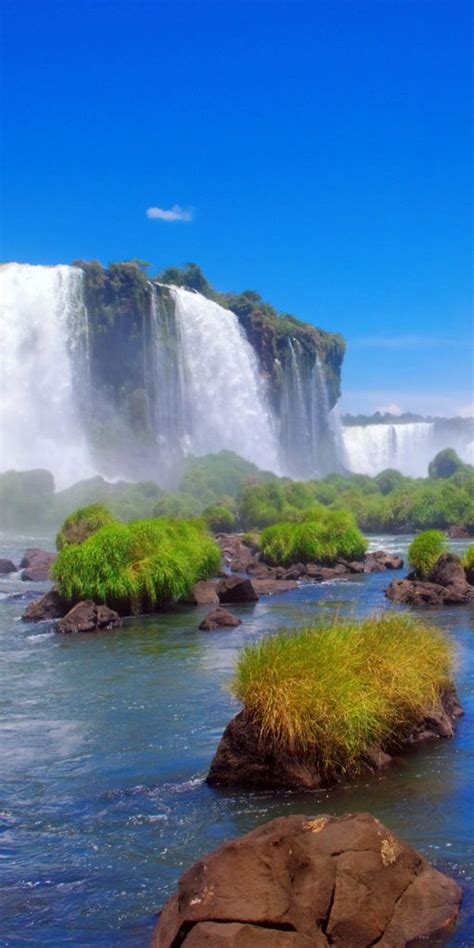 Iguazu Falls On The Border Between Brazil And Argentina Waterfall
