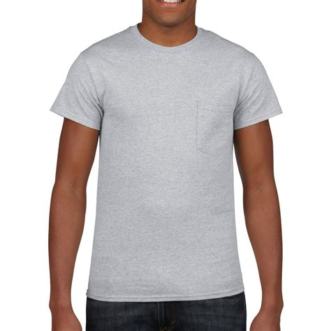 Gildan Adult Ultra Cotton® Pocket T Shirt Sport Grey Xl Walmart