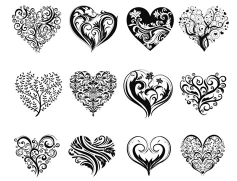 Decorative Heart Vector Art Free Vector Designs Cnc Free Vectors For