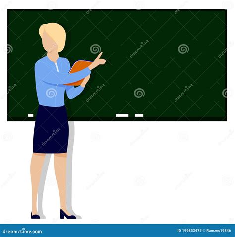 Teacher Stands Near Blackboard And Explains Task To Students Education