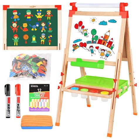 Battop Easel For Kids With Paper Roll Art Easel For Kids 3 In 1 Double