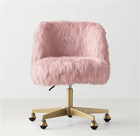 Check spelling or type a new query. Alessa Kashmir Faux Fur Desk Chair - Antiqued Brass in ...