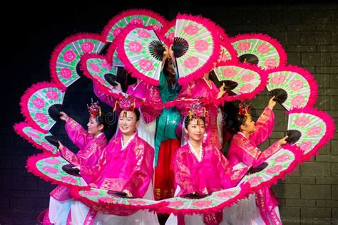Korean Dance Buchaechum In Folklorama Editorial Stock Image Image Of
