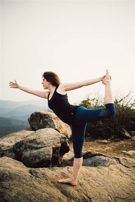 Ashley Mountain Top Yoga Portraits Shenandoah National Park — White