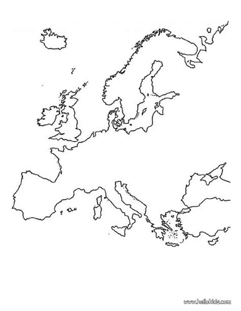 Europe Coloring Map Coloring Home
