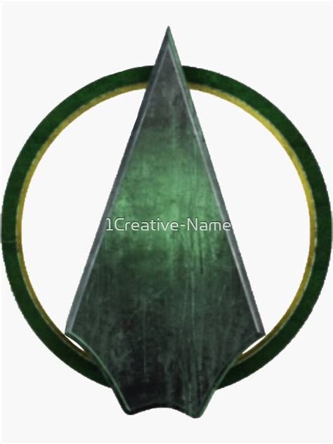 Green Arrow Symbol Sticker For Sale By 1creative Name Redbubble