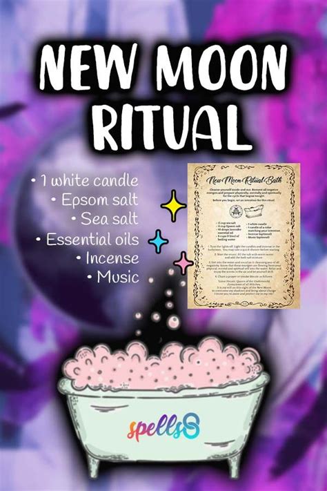 New Moon Ritual And Bath Soak Recipe Recipe New Moon Rituals Bath Recipes Ritual Bath