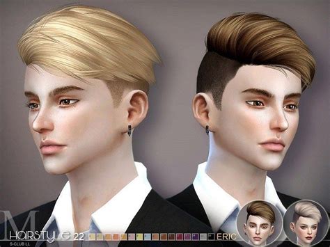 Sclub Ts4 Hair Eric N22 The Sims 4 Catalog Sims 4 Hair Male Sims