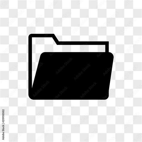 Folder Vector Icon On Transparent Background Folder Icon Stock