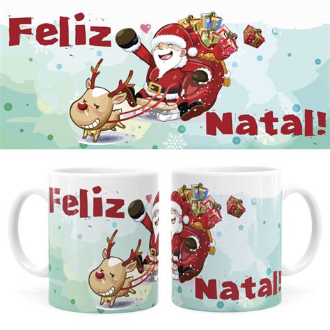 Arte Caneca Natal 49 Digital PNG QualiDesign