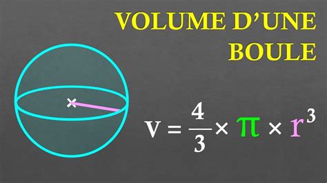 3e Calculer Le Volume Dune Boule Youtube