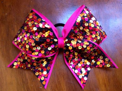 Sequins Cheer Bow Cheerleading Cute Cheer Bows Cheer Hair Bows Diy