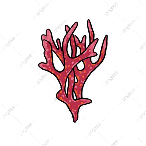 Red Coral Clipart Hd Png Red Coral Element Hand Painted Coral Red