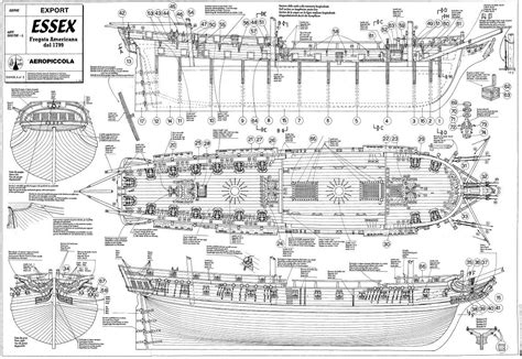 Prints Old Ship Blueprint Poster Uss Essex Steam Cutter Drawing