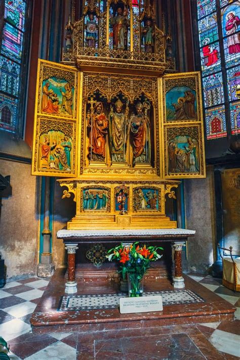 Interior Of St Vitus Cathedral At Prague Castle Czech Republic