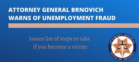 We did not find results for: AG Brnovich Warns Arizonans About Fraudulent Unemployment Insurance Claims | Arizona Attorney ...