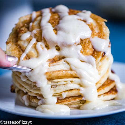 Cinnamon Roll Pancakes Fluffy Pancake Recipe With Cinnamon