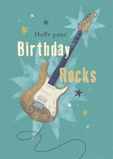 Male Birthday Music Rock Guitar Happy Birthday Guitar Happy Birthday