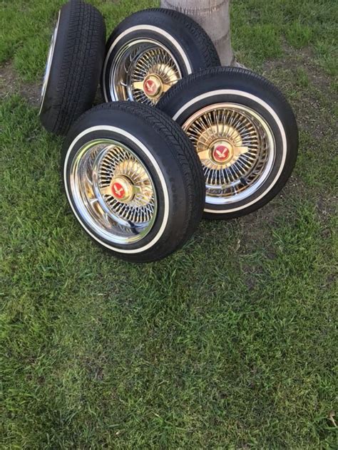 Zenith Wire Wheels Gold And Chrome 13inch With Knock Offs And Adapters