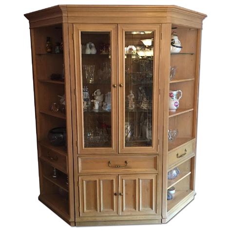 Bernhardt Furniture Curio Cabinet W Corner Bookshelf Units Aptdeco