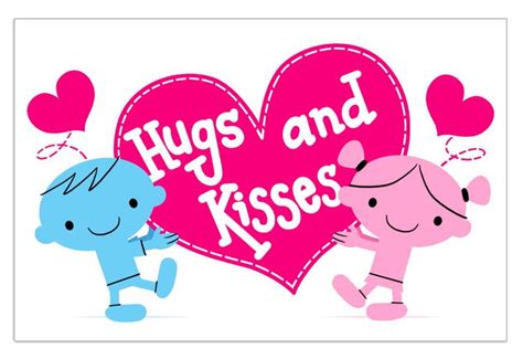 Hugs And Kisses As Graphic Illustration Free Image Download