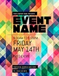 Colorful event flyer design template. Template Flyer, Event Poster ...