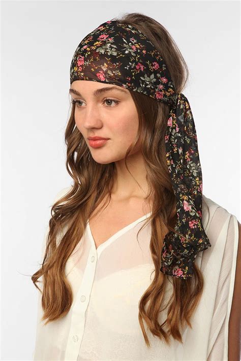 Chiffon Hair Scarf With Images Scarf Hairstyles Headband