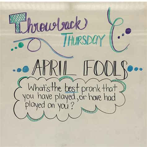 Thursday April Fools Daily Writing Prompts Morning Messages
