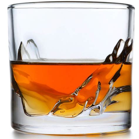 Liiton Whiskey Glass Set Of 4 Heavy Whisky Tumbler Best As Old Ed Glasses Scotch Bourbon Or