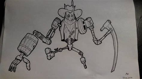 Drawing Cowboy Robot By Cagepersecond Ourartcorner