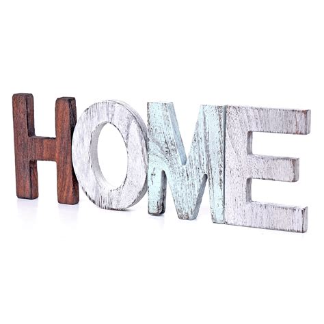 Buy Ud Rustic Wood Home Sign Decorative Wooden Block Word Signs