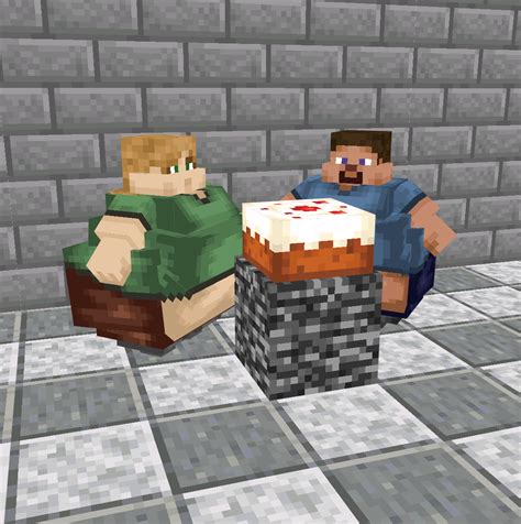 Fat Minecraft Alex And Fat Steve Fight For Cake Ohio Memes Minecraft Fan Art 44845678 Fanpop