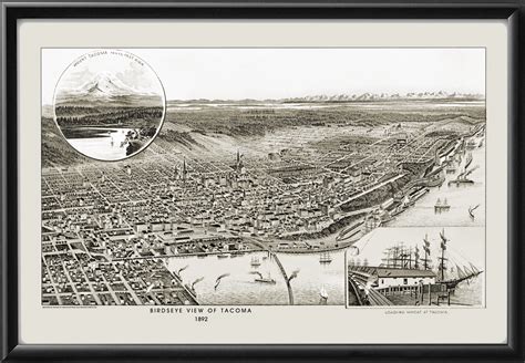 Tacoma Wa 1892 Vintage City Maps