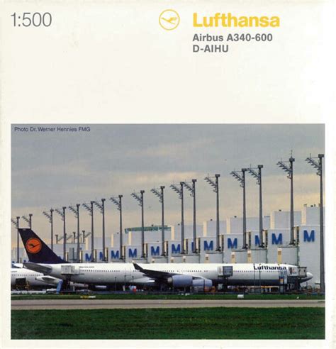 Airbus A340 600 Lufthansa D Aihu Herpa 507417 002 1500 Mw Moba