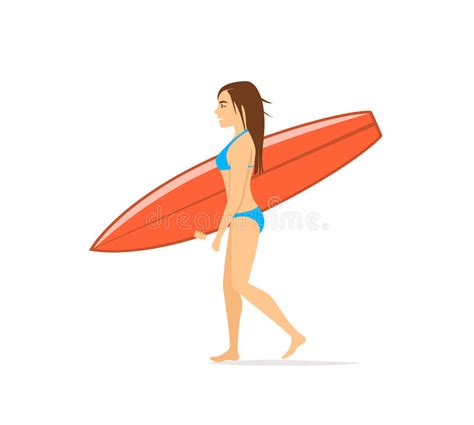 woman surfer riding on surfboard line art illustration stock vector illustration of graphic