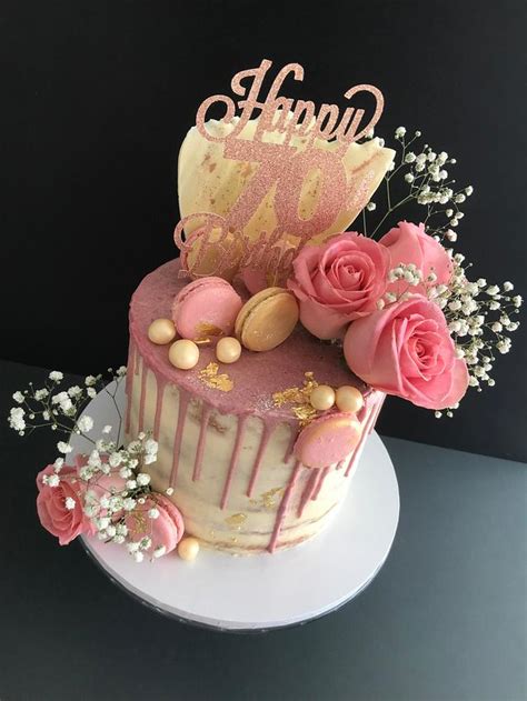 Naked Drip Cake Decorated Cake By Popsue Cakesdecor
