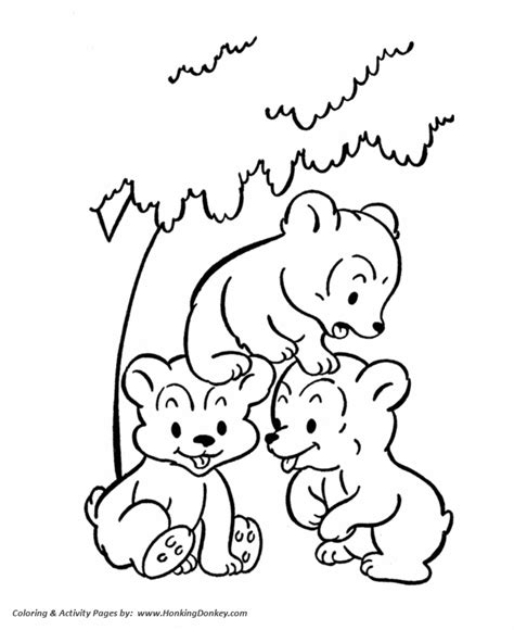 Free download 38 best quality cub scout coloring pages at getdrawings. Wild Animal Coloring Pages | Bear Cubs playing Coloring ...