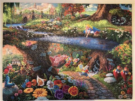Thomas Kinkade Alice In Wonderland 750 Pieces Jigsawpuzzles