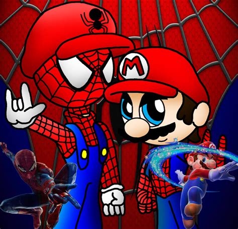 Spider Man And Mario By Mosqueda29 On Deviantart