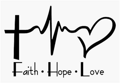 Clip Art Faith Hope Love Clipart Love Heart Beat Tattoo