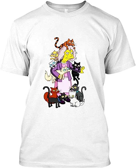 Simpsons Crazy Cat Lady T Shirt T Tee Graphic For Womens