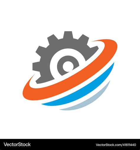 Gear Concept Business Logo Template Royalty Free Vector